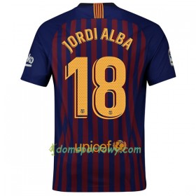 Koszulka FC Barcelona Jordi Alba 18 Domowe Koszulki Piłkarskie 2018-2019 Krótki Rękaw